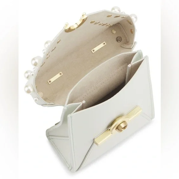 ZAC Zac Posen Amelia Embellished Leather Phone Crossbody Bag EUC - Picture 5 of 17